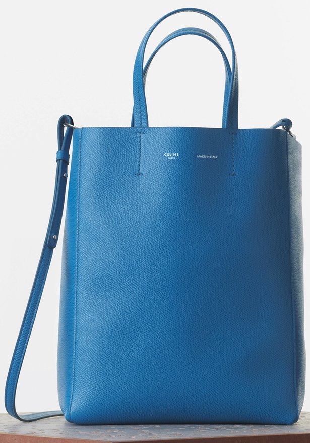 Celine-Small-Vertical-Cabas-in-Turquoise-Grained-Calfskin