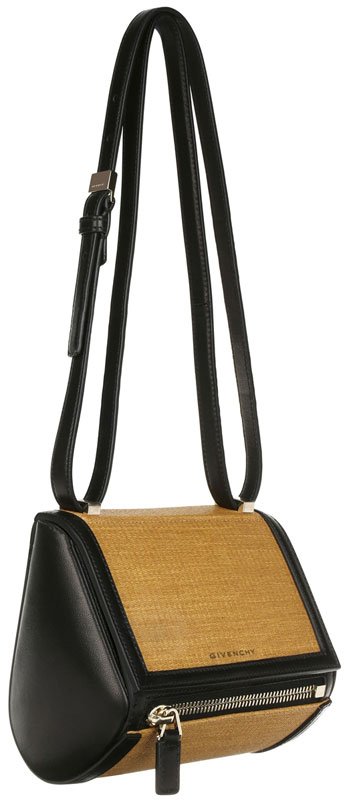 Givenchy-Pandora-box-small-bag-in-raffia-and-smooth-leather