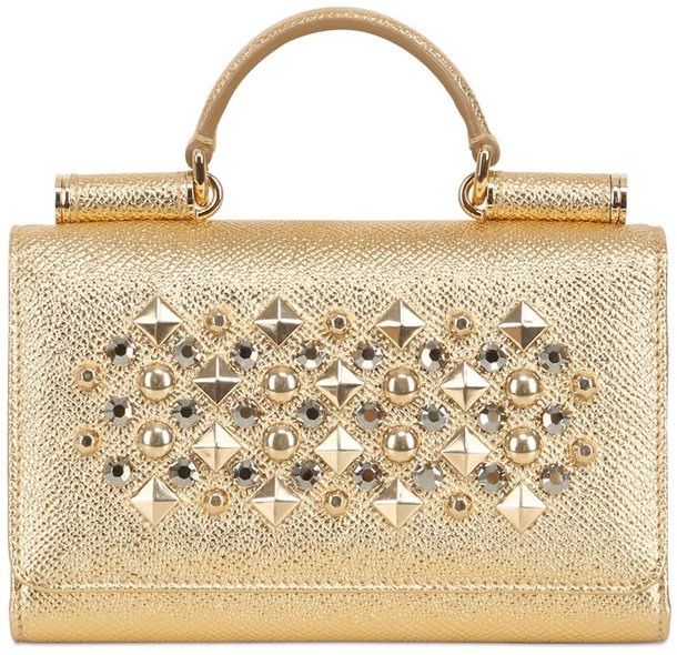 Dolce-Gabbana-Studded-Laminated-Leather-Phone-Clutch