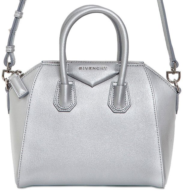Givenchy-Mini-Antigona-Grained-Leather-Bag-Silver