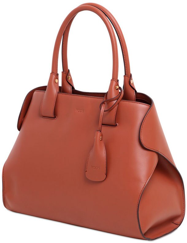 Tods-Cape-leather-tote-brown