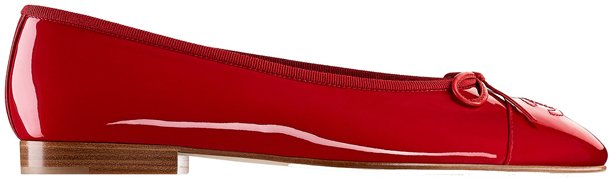 Chanel-Patent-Flats-red