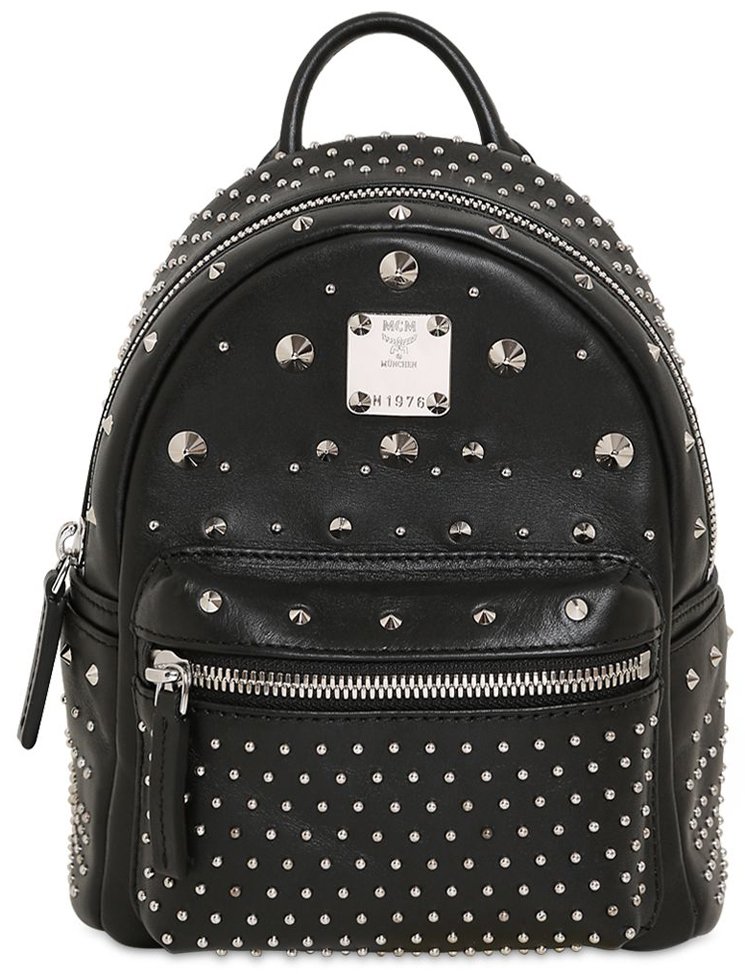 MCM-Extra-Mini-Stark-Leather-Backpack-black
