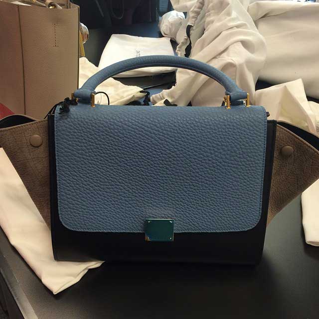celine small trapeze with strap  