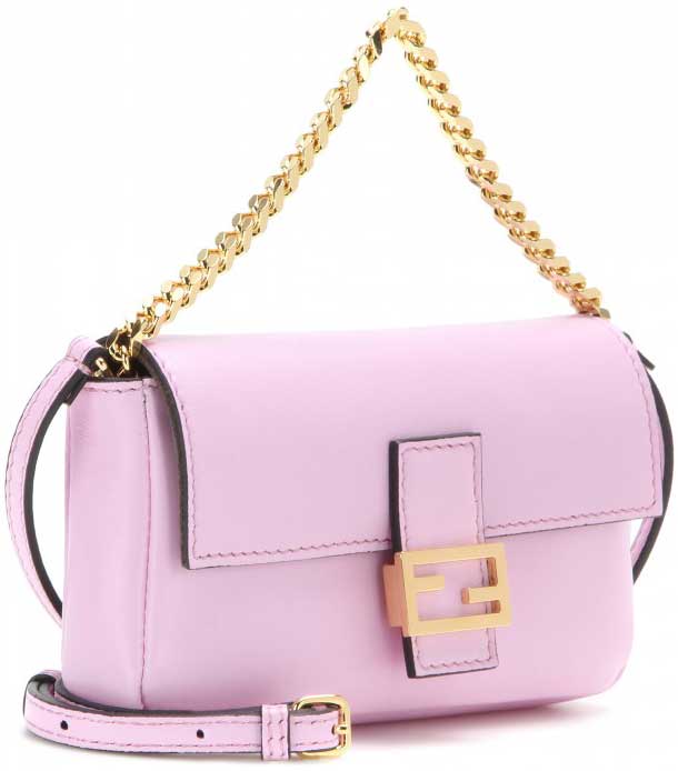 Fendi-Pink-Micro-Baguette-Chain-shoulder-bag-2