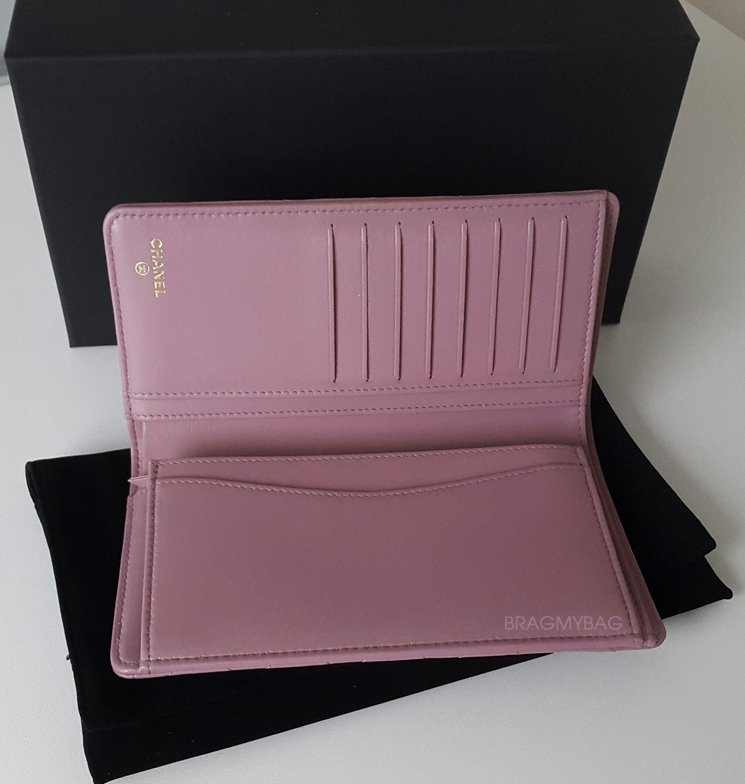 Shopping with Emmy: Chanel Pink Rose Gold Bi-fold Quilted Wallet