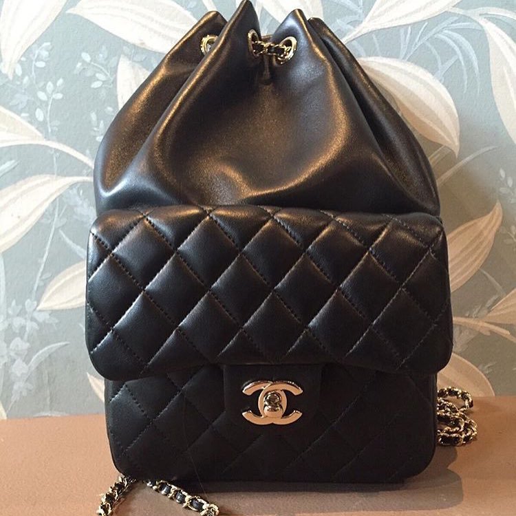 Chanel-Quilted-Drawstring-with-Flap-Bag