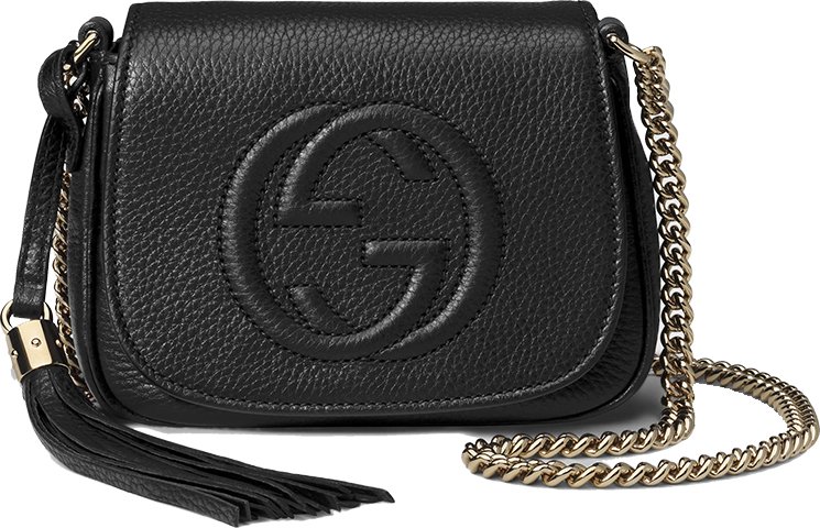 gucci leather chain bag