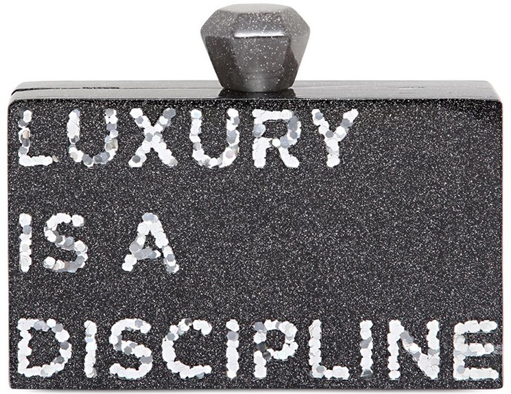 Karl Lagerfeld 'luxury Is A Discipline' Box Clutch in Black