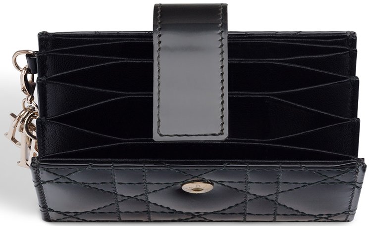 lady dior gusseted card holder