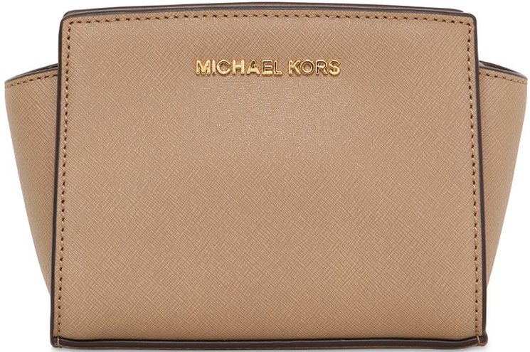 Michael Kors Metallic Gold Saffiano Leather Mini Selma Crossbody Bag  Michael Kors | The Luxury Closet