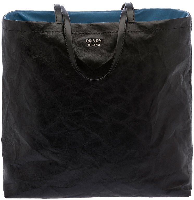 prada soft leather tote bag  