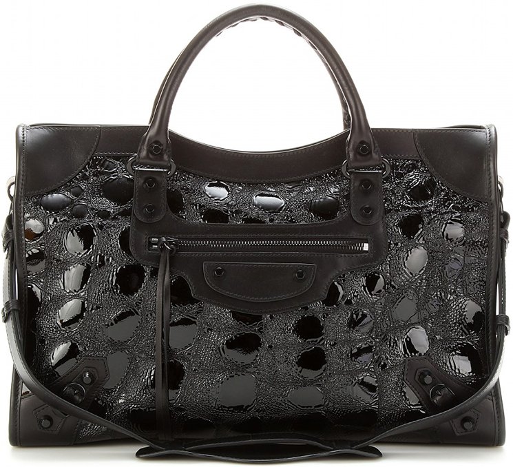Balenciaga Classic City Embossed Patent Leather Bag | Bragmybag