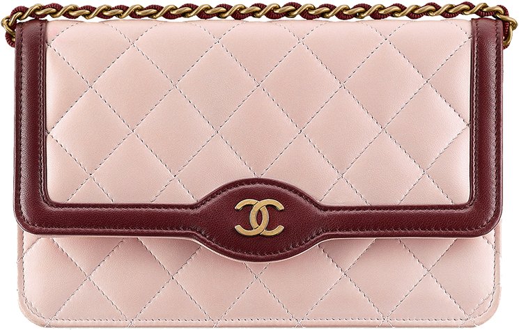 CHANEL Wallet on Chain Crossbody in Two Tone Bordeaux and Black