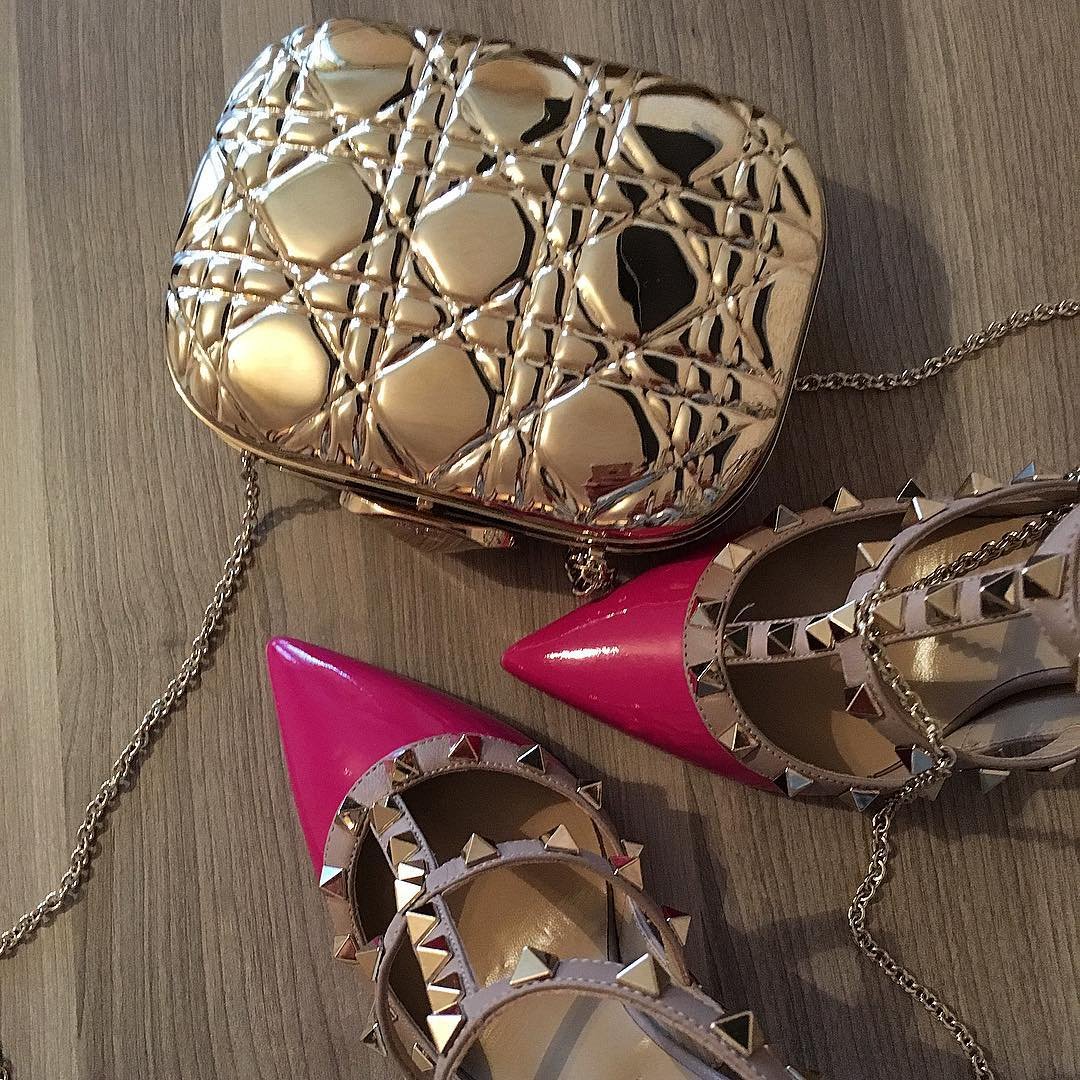 Dior Gold Cannage Stitched Clutch Bag 
