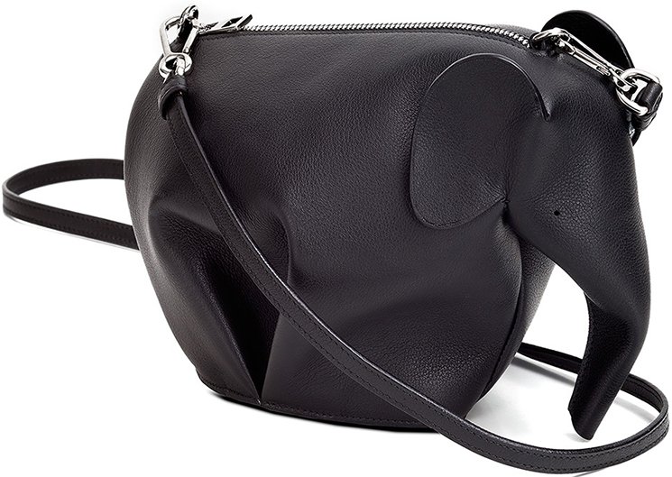 Shop LOEWE Mini Elephant Leather Crossbody Bag