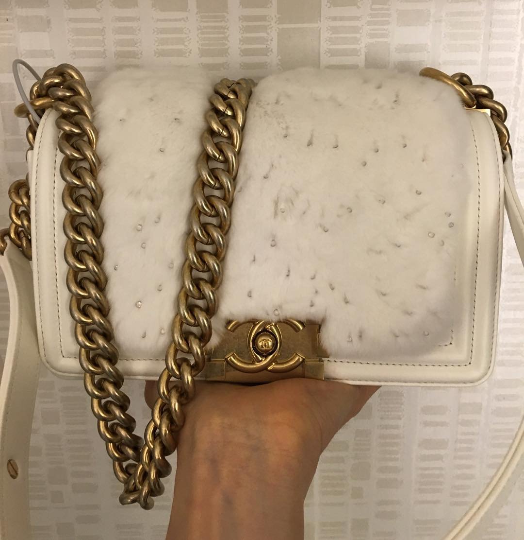 Boy-Chanel-White-Flap-Bag-with-Golden-Chain