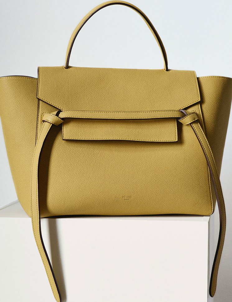 celine yellow cotton handbag  