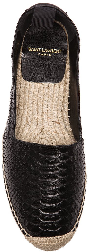 Leather espadrilles Saint Laurent Black size 43.5 EU in Leather - 34277275