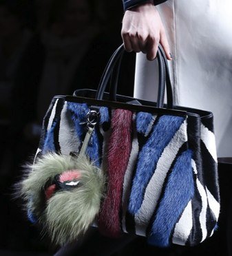 Fendi 2Jours Mink Fur On Leather Bag: Multi-colored Fame | Bragmybag