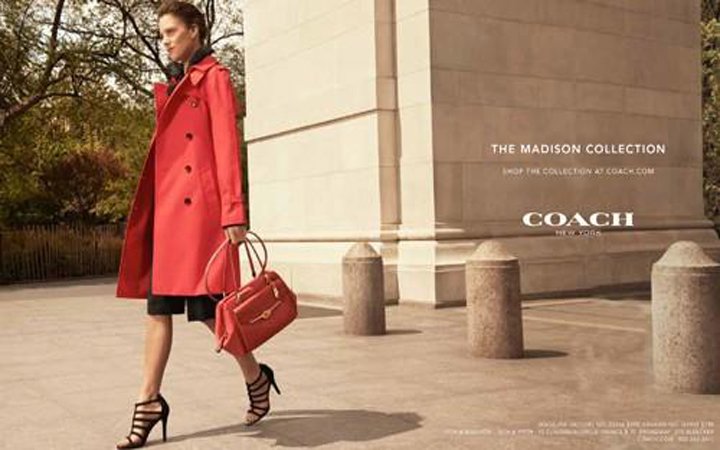 Coach madison madeline east west satchel in leather thumb 1