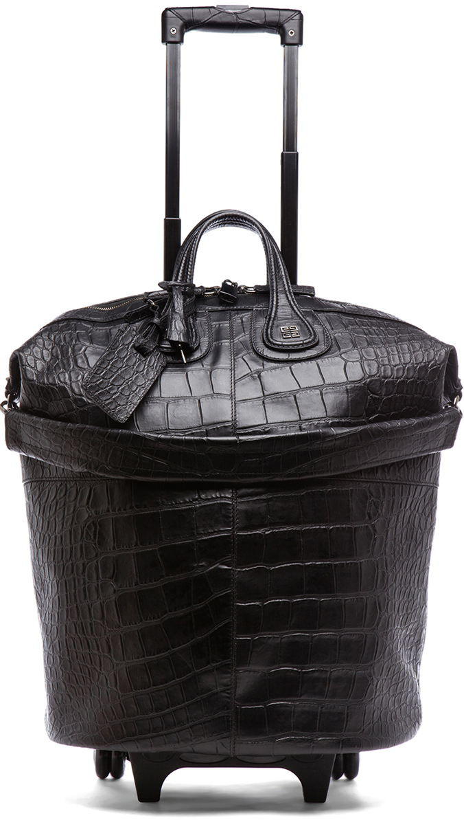 GIVENCHY Nightingale Trolley Crocodile Stamped in Black 1