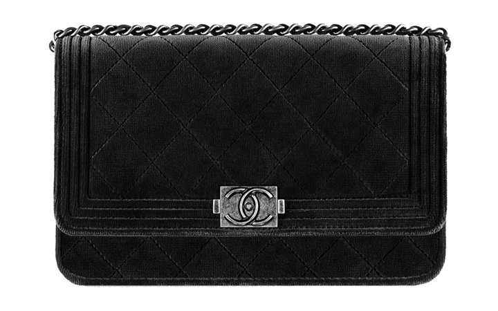 chanel wallet on chain black lambskin leather