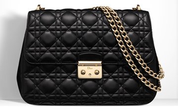 Miss Dior Large Bag black lambskin bag thumb