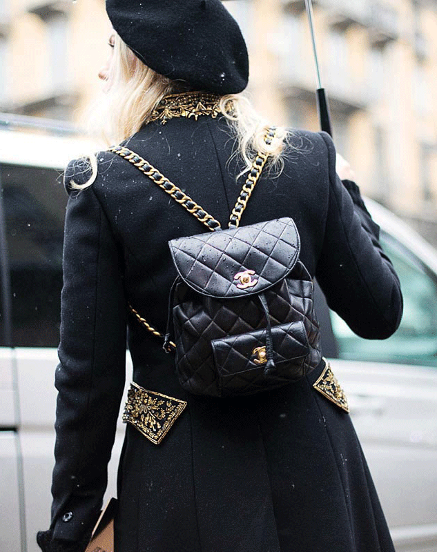 chanel backpack caviar