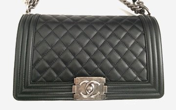 chanel boy quilted flap bag in black thumb