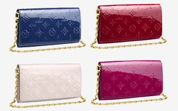 Sarah Chain Wallet Rose Angelique Woc Pink Monogram Vernis Leather