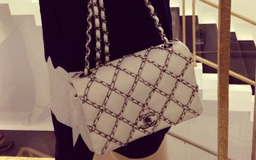 Chanel Classic Flap Bag Embroidered with Chains thumb