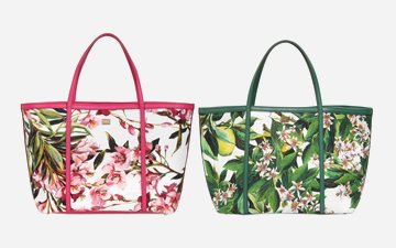 Dolce Gabbana Floral Printed Canvas Tote thumb