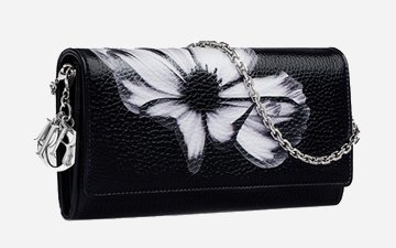 lady dior blue rose chain wallet thumb