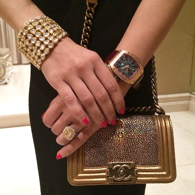 Chanel Gold Stingray and Leather Boy WOC Clutch Bag Chanel | The Luxury  Closet