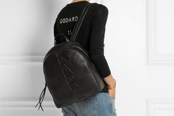 Karl Lagerfeld Appliqué Leather Backpack thumb