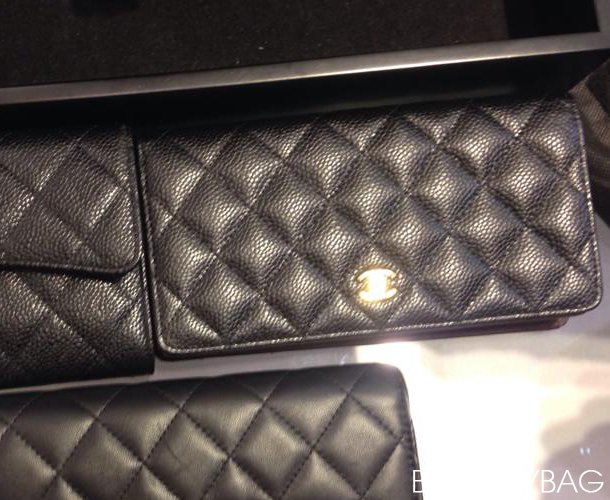 Authentic New Chanel Black Caviar Leather Classic CC Timeless