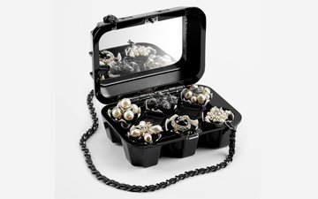 Chanel Egg Carton Jewelry Box Clutch Bag