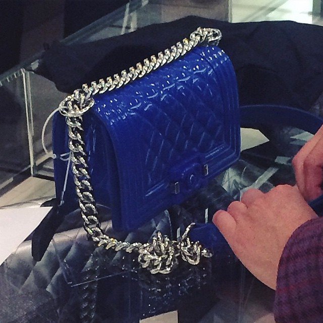 Chanel Boy Patent Bag with Plexiglass CC Boy Clasp
