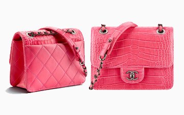 Chanel Classic Flap Bag Mini Dusky Pink Croc GHW – Brand New