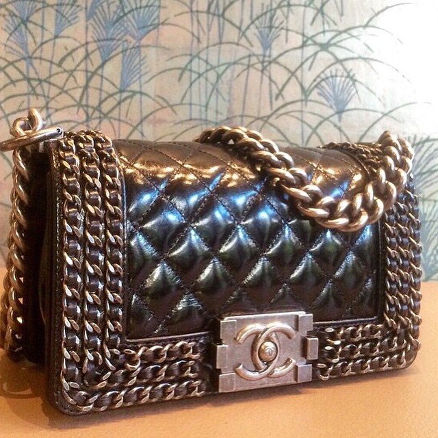 Chanel Boy Chained Flap Bag