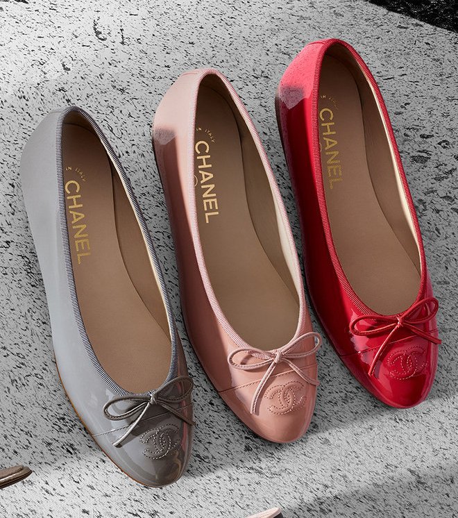 Chanel Timeless Patent Flats