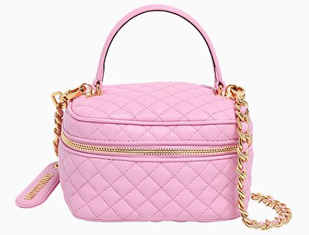 Moschino MAKE UP BAG STYLE QUILTED LEATHER CLUTCH thumb
