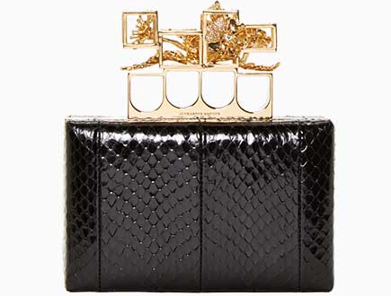 Alexander McQueen Poppy Cage Knuckle Box Clutch thumb