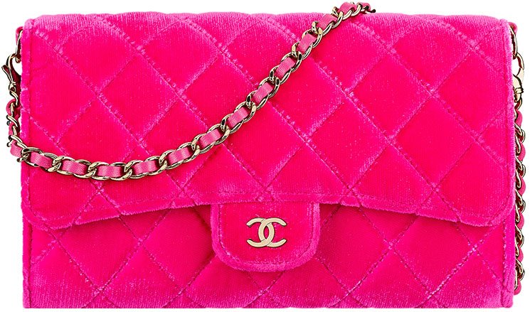 Chanel pink velvet, very cute.