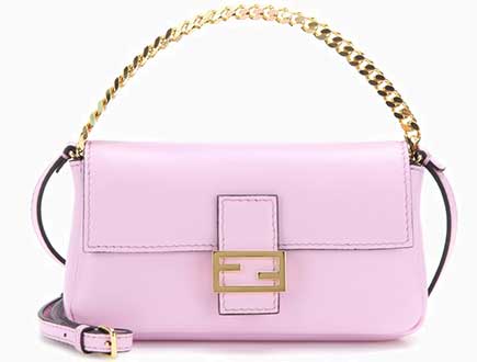 Fendi Pink Micro Baguette Chain shoulder bag thumb