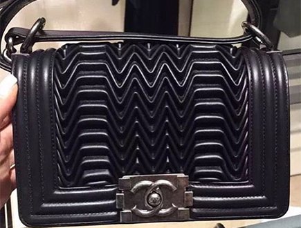 New Boy Chanel Black Flap Bag For Fall Winter 2015 Collection Act 2 thumb