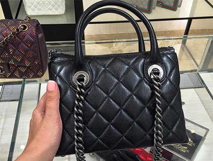 Small Chanel Boy Chained Tote Bag For Fall Winter 2015 Collection thumb
