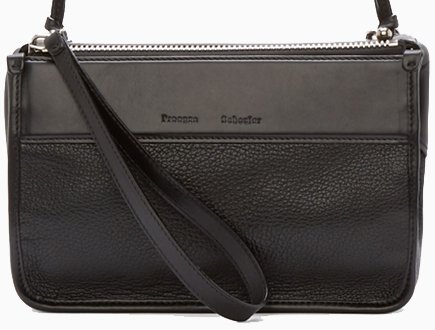Proenza Schouler Black Leather Z Crossbody Bag thumb