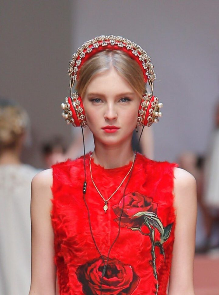 Dolce and Gabbana Crown Rhinestone Headsets | Bragmybag